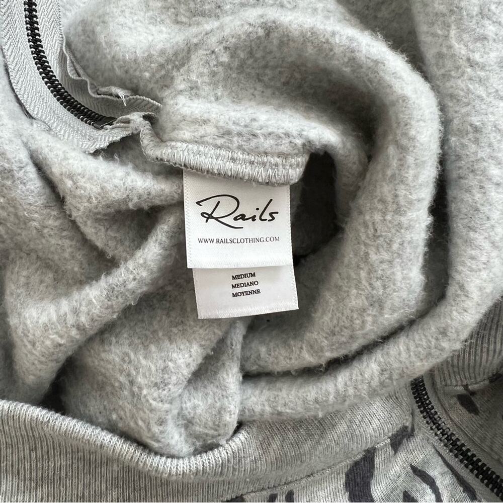 Rails Marlo Sweatshirt Grey Abstract Cheetah Prin… - image 7